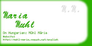 maria muhl business card